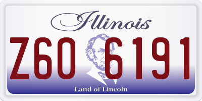 IL license plate Z606191