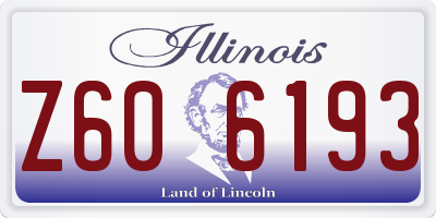 IL license plate Z606193