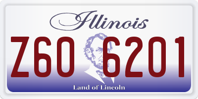 IL license plate Z606201