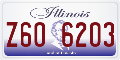 IL license plate Z606203
