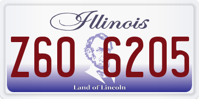 IL license plate Z606205