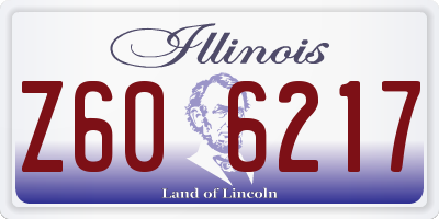 IL license plate Z606217
