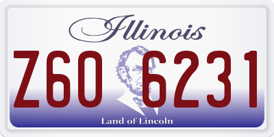 IL license plate Z606231