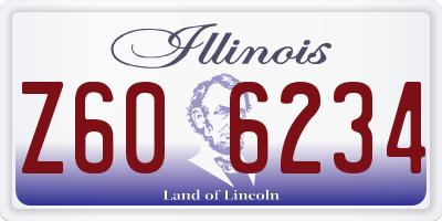 IL license plate Z606234