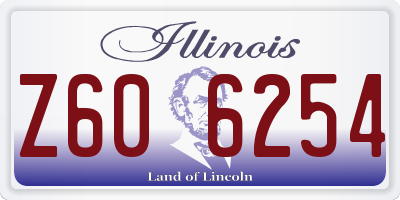 IL license plate Z606254