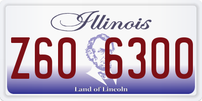 IL license plate Z606300