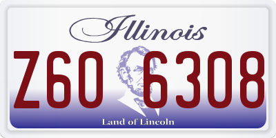 IL license plate Z606308