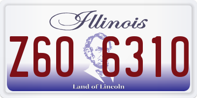 IL license plate Z606310