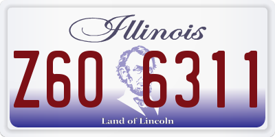 IL license plate Z606311