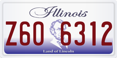 IL license plate Z606312