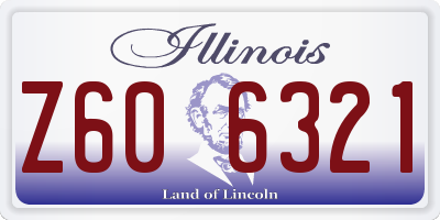 IL license plate Z606321