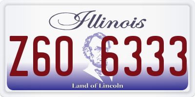 IL license plate Z606333