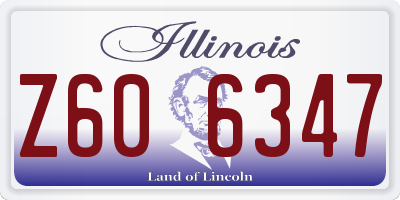 IL license plate Z606347