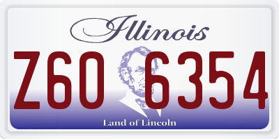 IL license plate Z606354