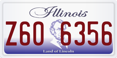IL license plate Z606356