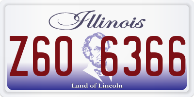 IL license plate Z606366