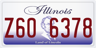 IL license plate Z606378