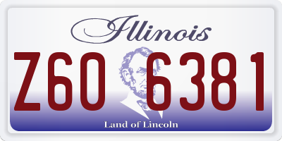 IL license plate Z606381