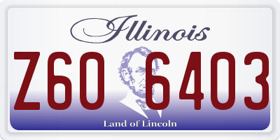IL license plate Z606403