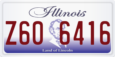 IL license plate Z606416