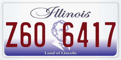 IL license plate Z606417