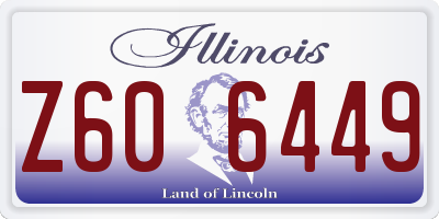 IL license plate Z606449