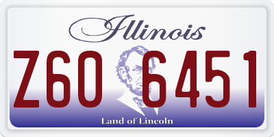 IL license plate Z606451
