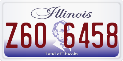 IL license plate Z606458