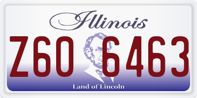 IL license plate Z606463