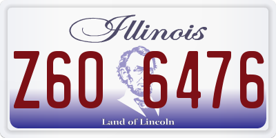 IL license plate Z606476