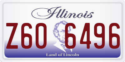 IL license plate Z606496