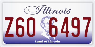 IL license plate Z606497