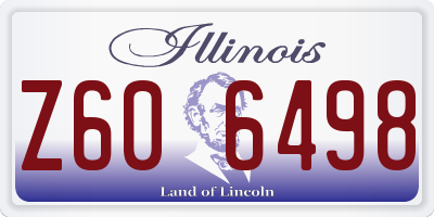IL license plate Z606498
