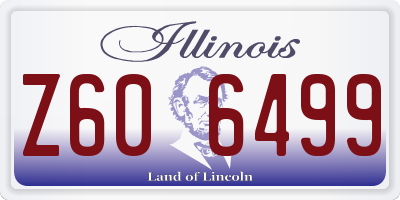 IL license plate Z606499