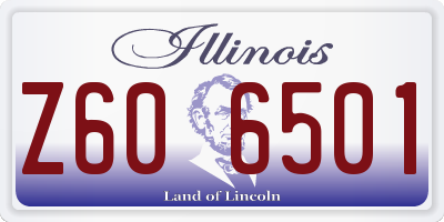 IL license plate Z606501