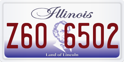 IL license plate Z606502