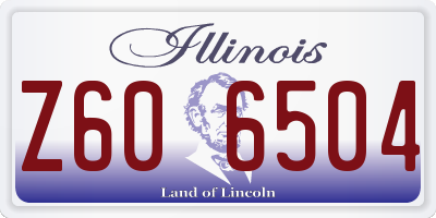 IL license plate Z606504