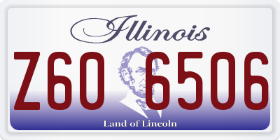 IL license plate Z606506