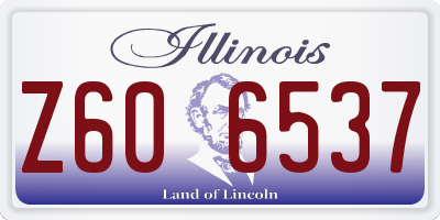 IL license plate Z606537
