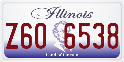 IL license plate Z606538