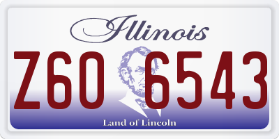IL license plate Z606543