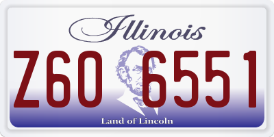 IL license plate Z606551