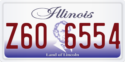 IL license plate Z606554