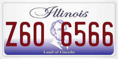 IL license plate Z606566