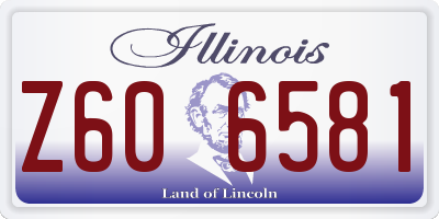 IL license plate Z606581
