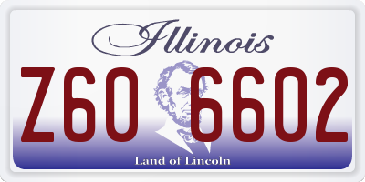 IL license plate Z606602