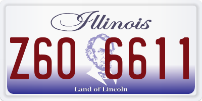 IL license plate Z606611