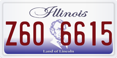 IL license plate Z606615