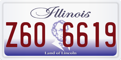 IL license plate Z606619