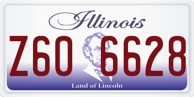 IL license plate Z606628